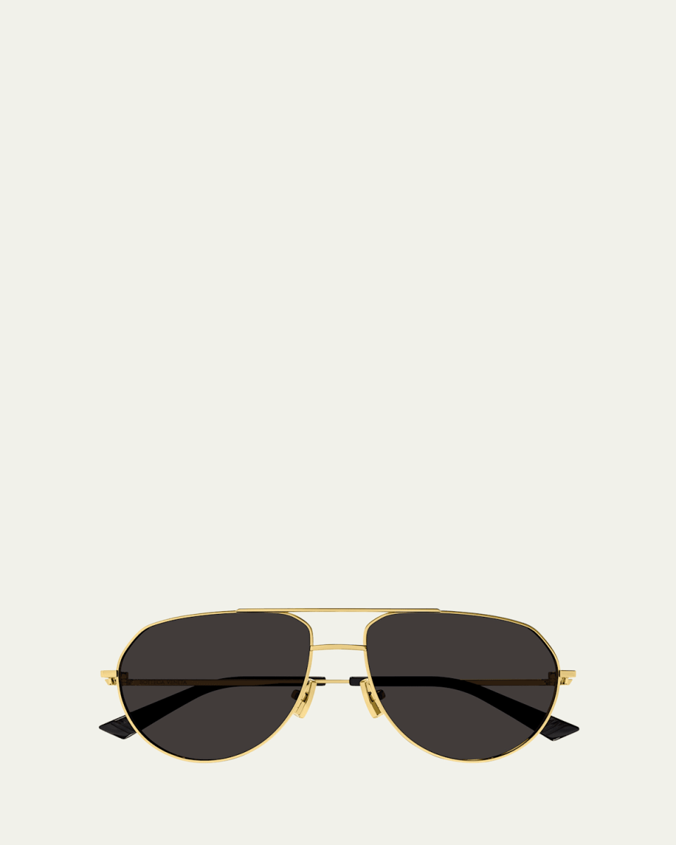 Logo Metal Aviator Sunglasses